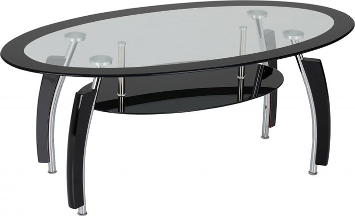 Elena Coffee Table in Clear Glass